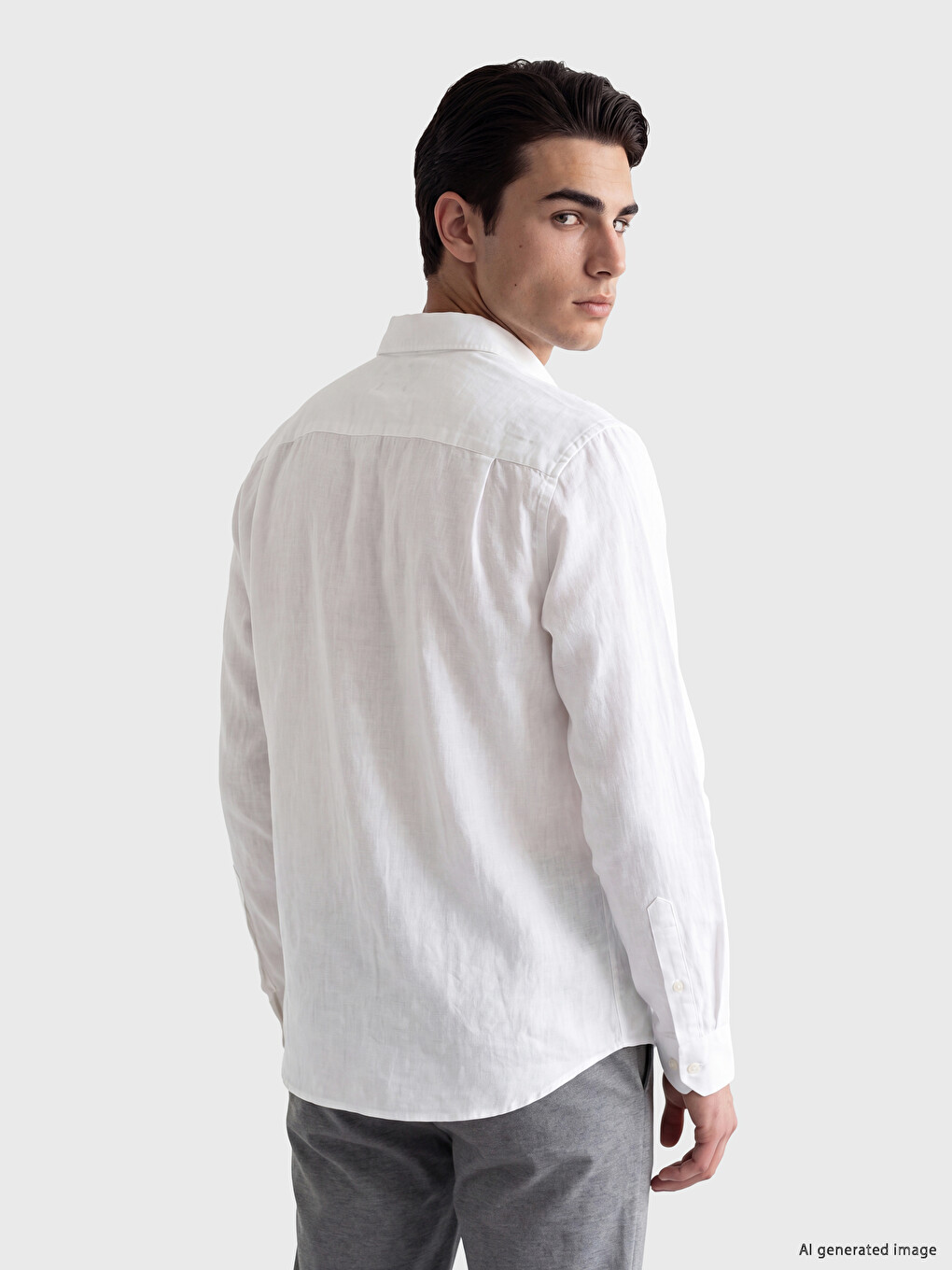 Regular Fit Poplin Men's Shirt-3