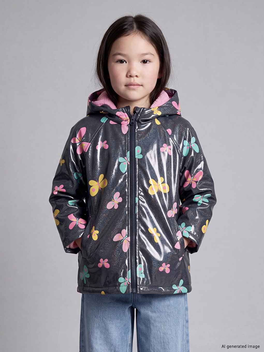 Plush Lined Girls' Coat