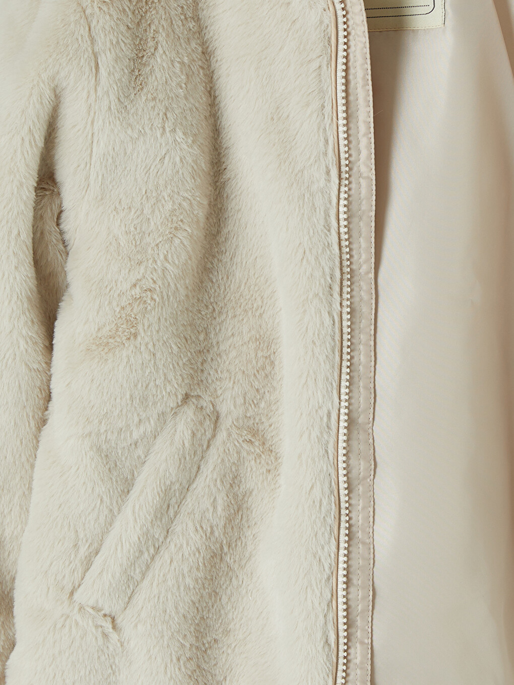 Hooded Girls' Faux Fur Coat-3