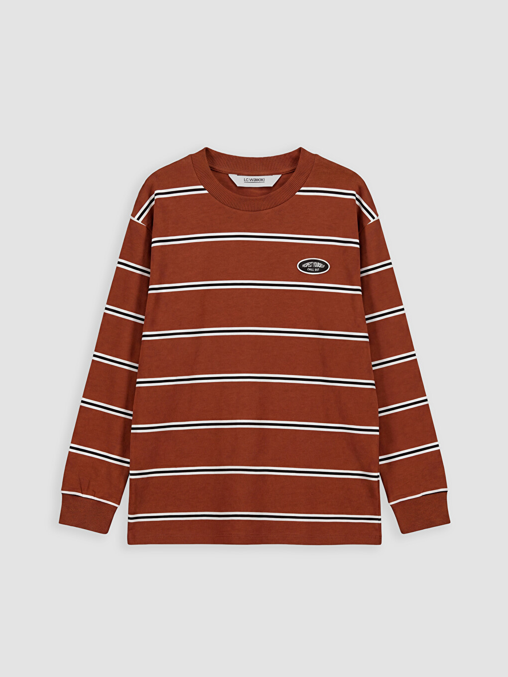 T-shirt Mit Rundhalsausschnitt Und Streifen Für Jungen