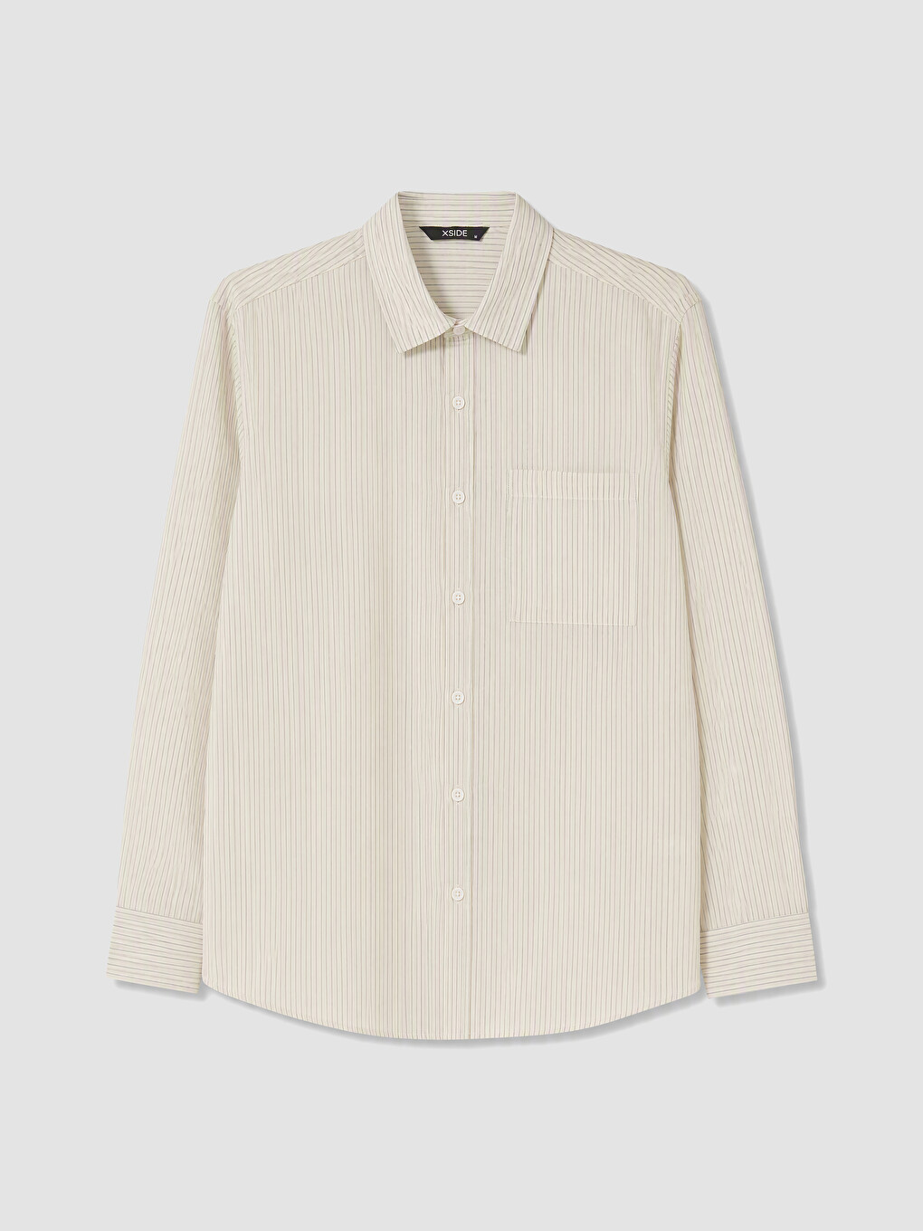 Regular Fit Striped Poplin Men's Shirt-4