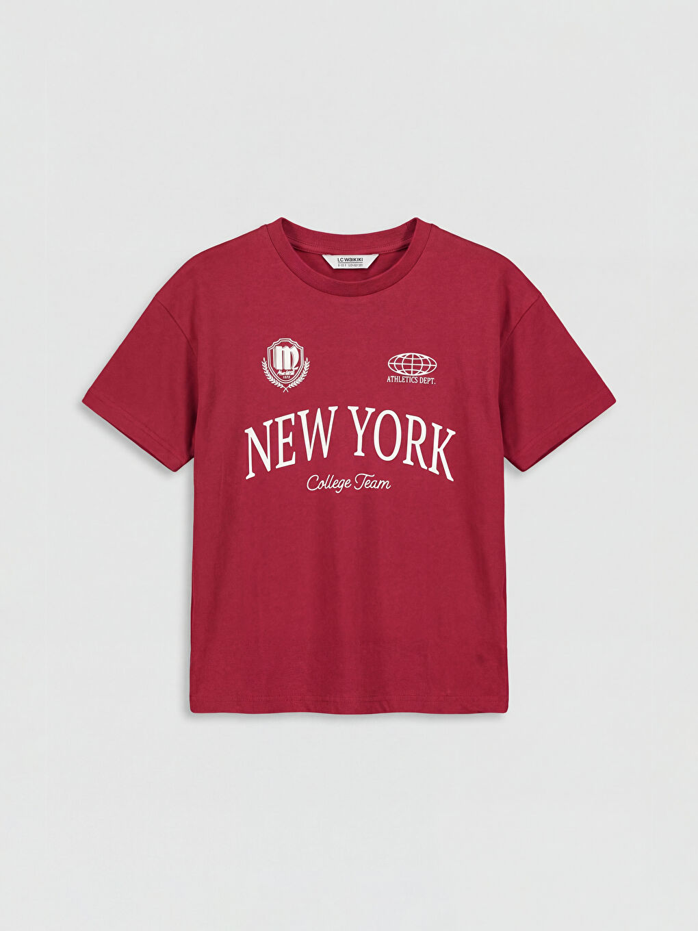 Crew Neck New York Printed Boys' T-Shirt