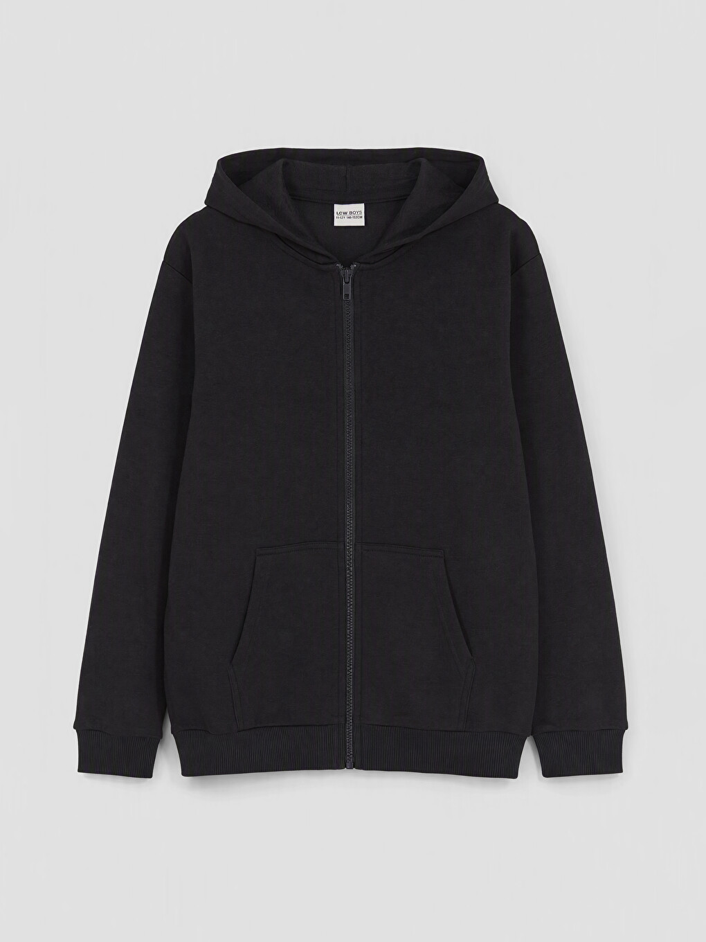 Hooded Thick Boys' Zippered Sweatshirt