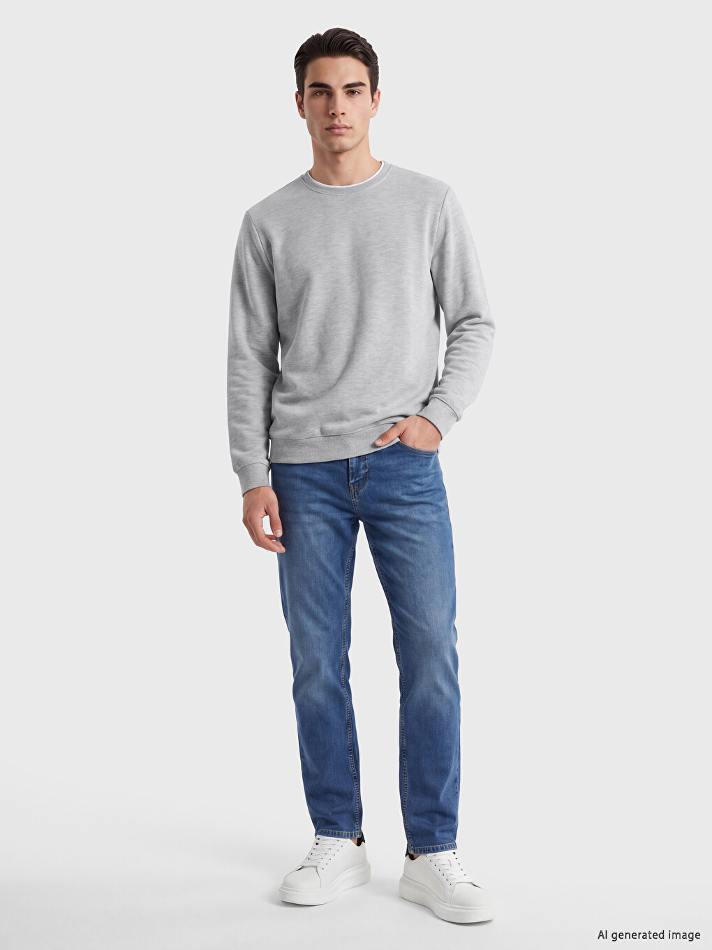 Crew Neck Men's Sweatshirt-1