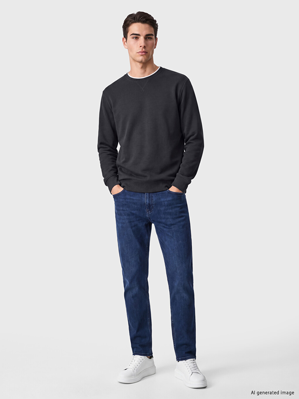 Crew Neck Men's Sweatshirt-1