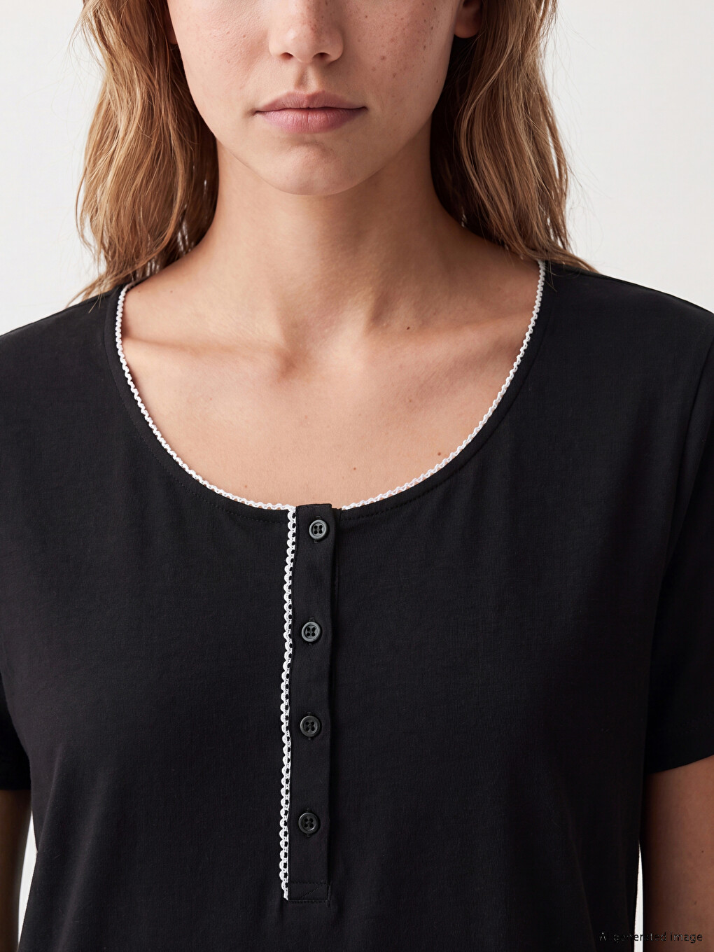 Crew Neck Women's Nightdress-2