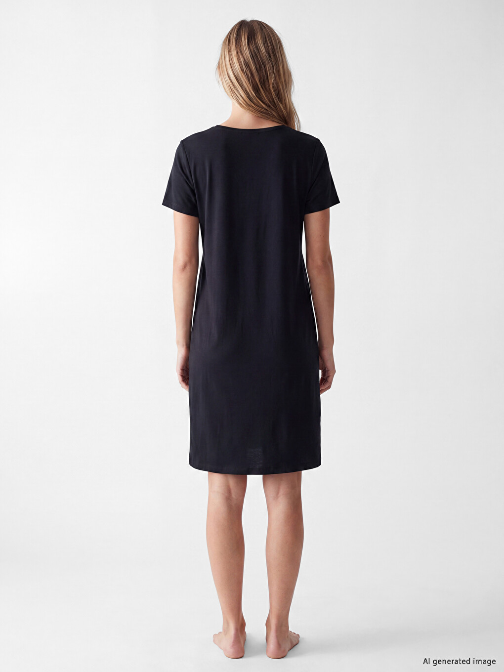 Crew Neck Women's Nightdress-3