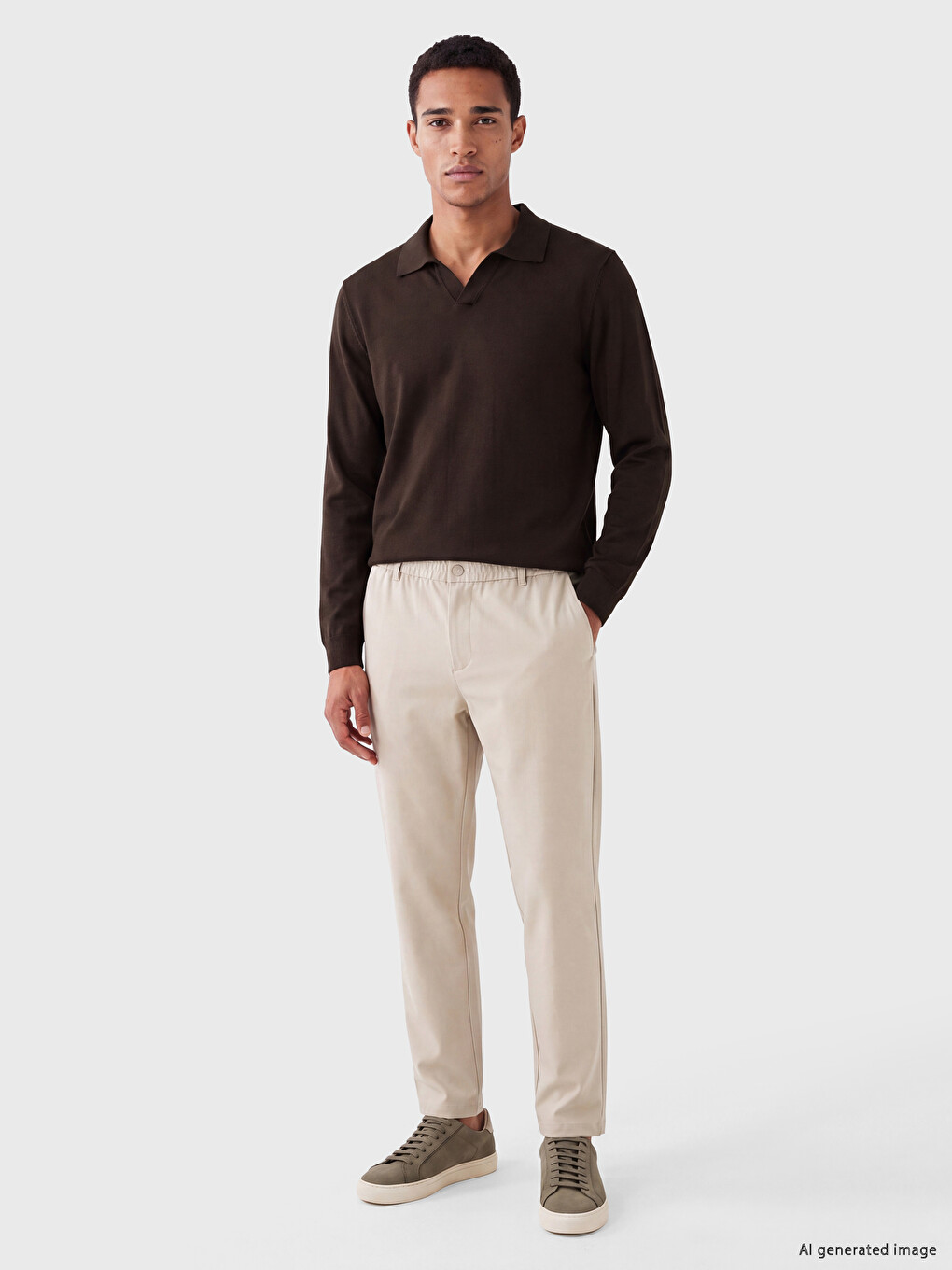 Polo Collar Men's Knitwear Sweater-1
