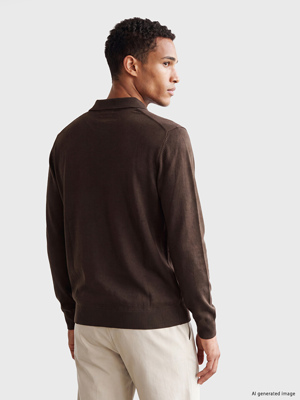 Polo Collar Men's Knitwear Sweater-2