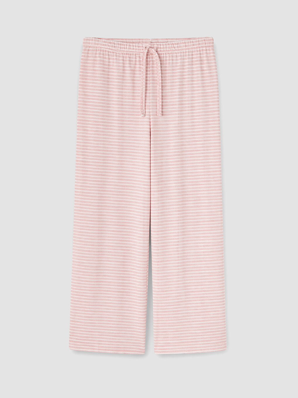 Pembe Bisiklet Yaka Baskılı Kadın Kaprili Pijama Takımı-4