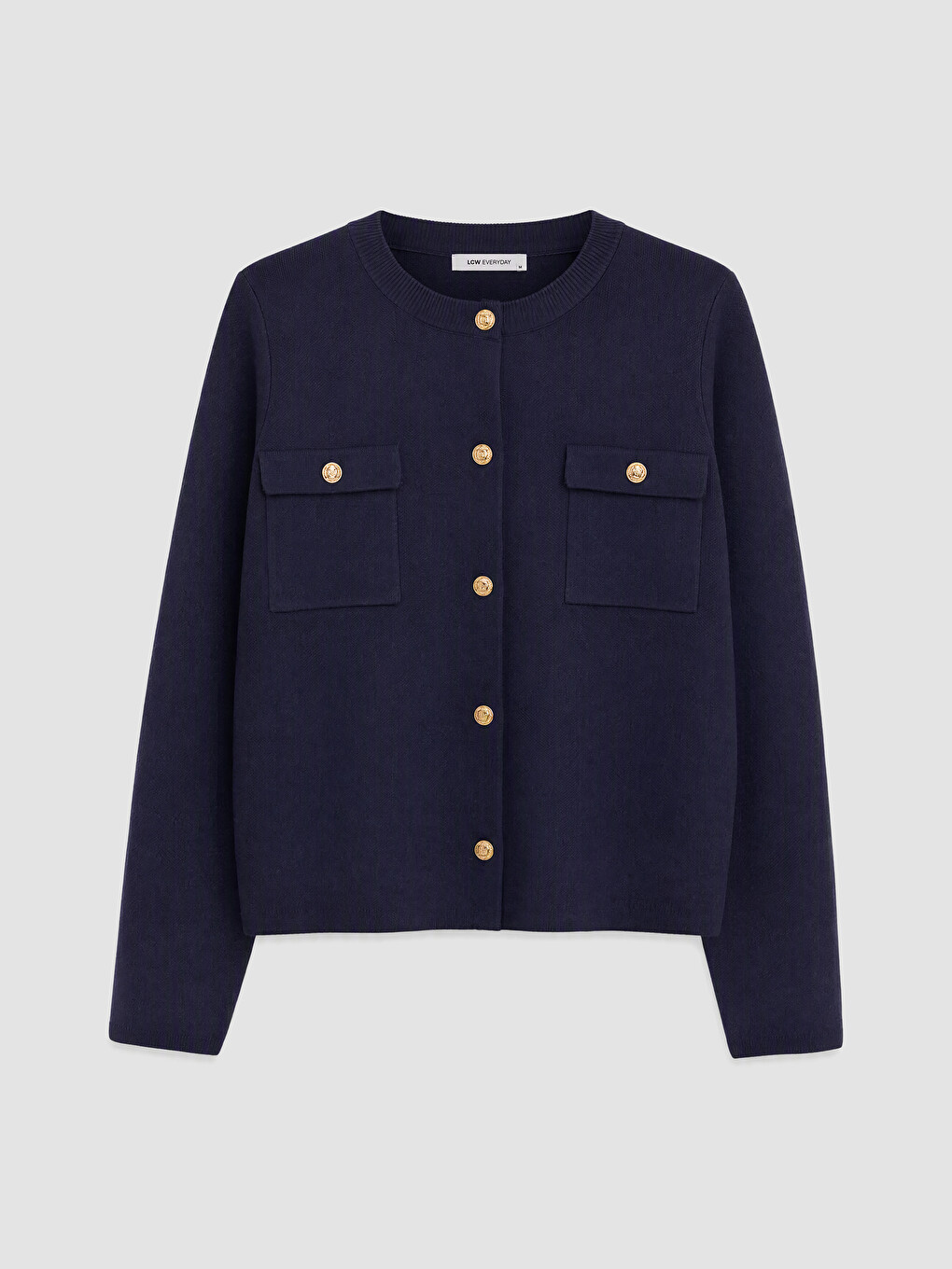 Crew Neck Women's Cardigan-4