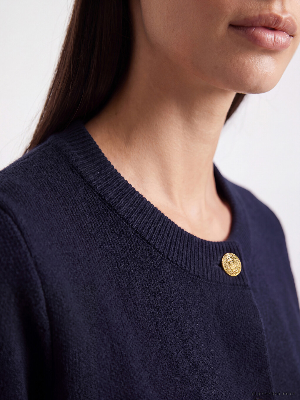 Crew Neck Women's Cardigan-2