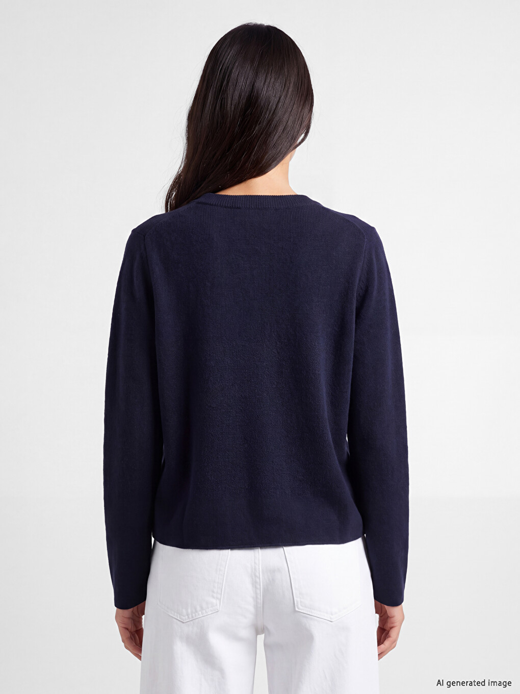 Crew Neck Women's Cardigan-3