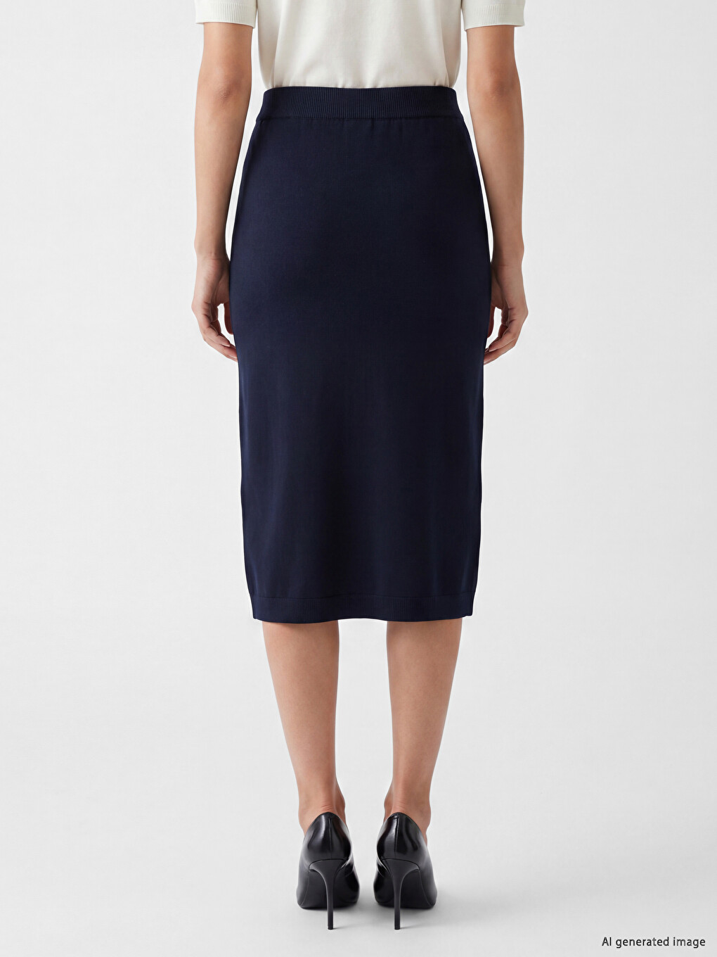 Woman Navy Skirt-3
