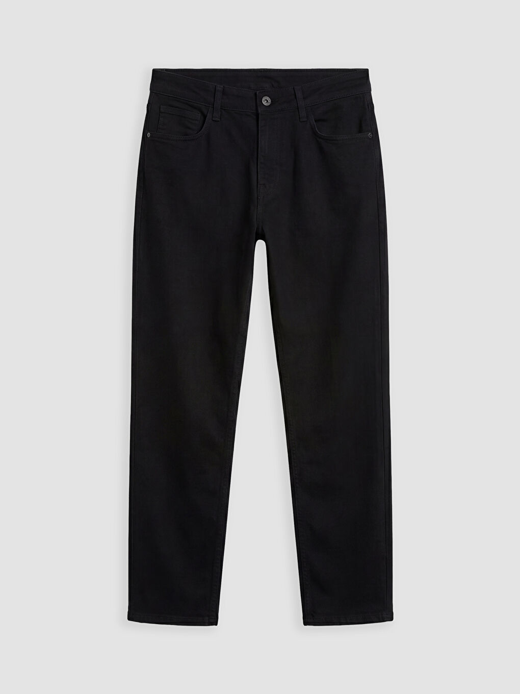 Siyah Regular Fit Gabardin Erkek Chino Pantolon