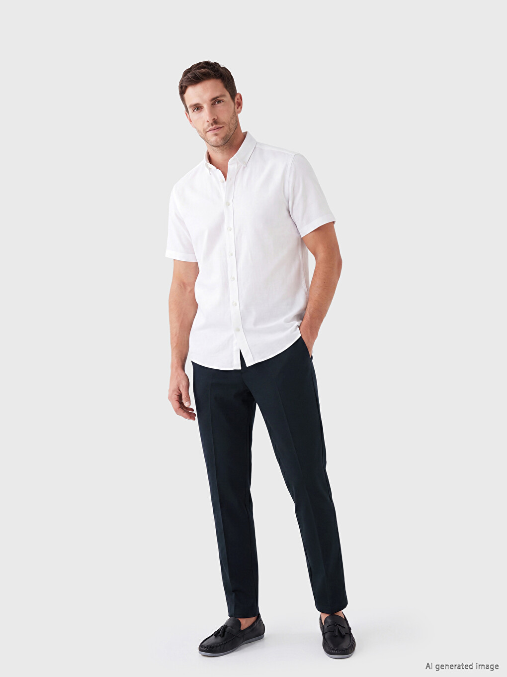 Pantaloni Chino Slim Fit Bărbați-1