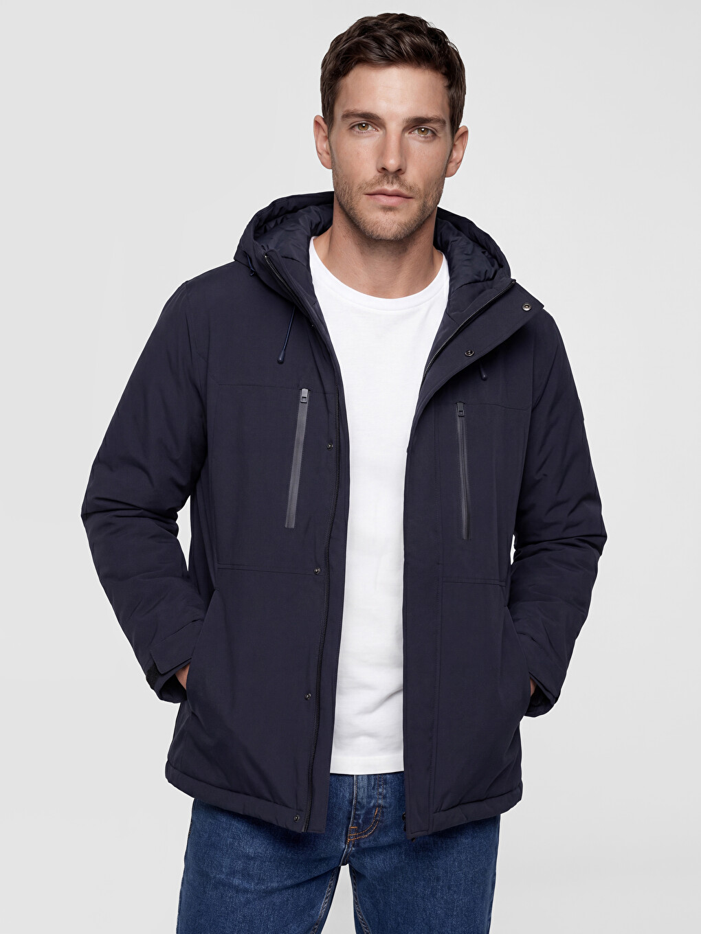 Standard Fit Hooded Men's Puffer Coat