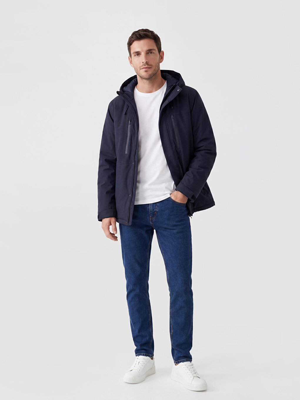 Standard Fit Hooded Men's Puffer Coat-1