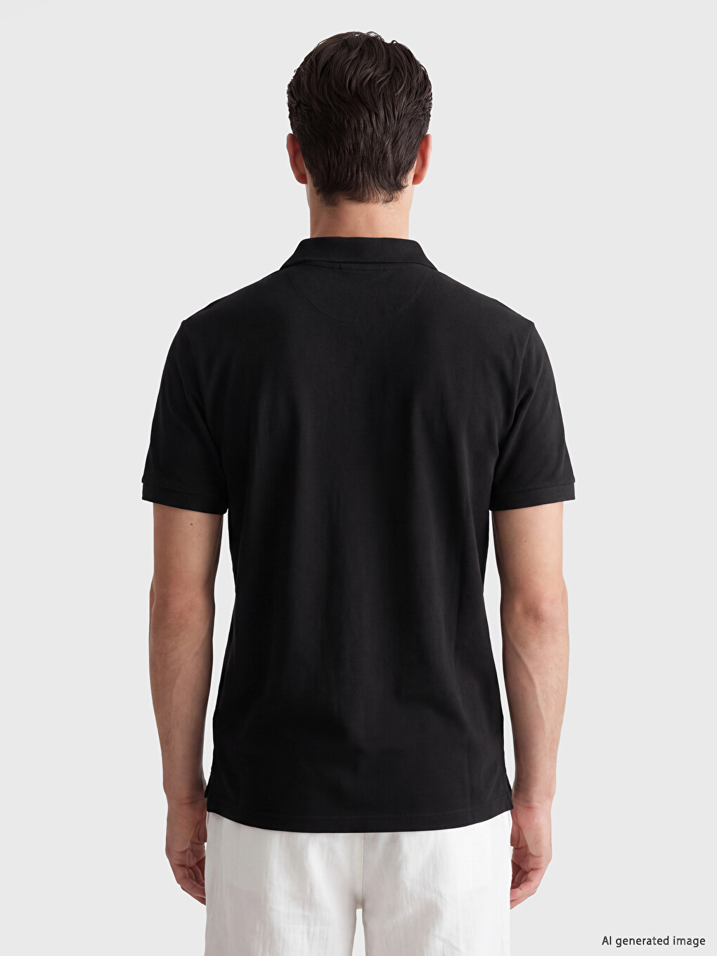Polo Collar Pique Men's T-shirt-2