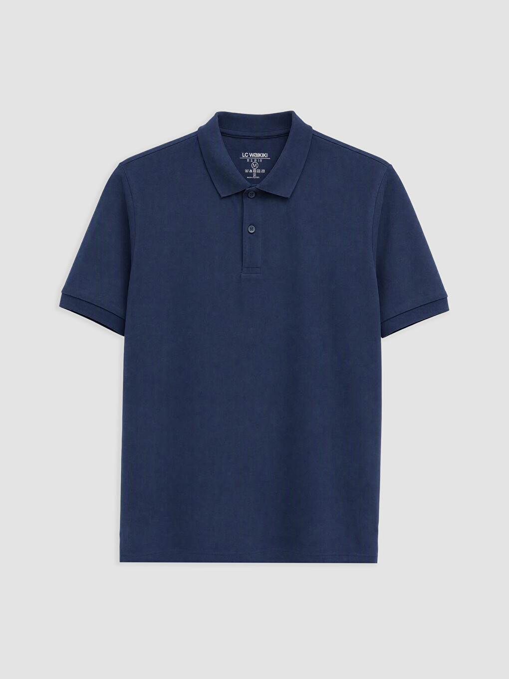 Regular Fit Polo Collar Textured Men's T-shirt-3