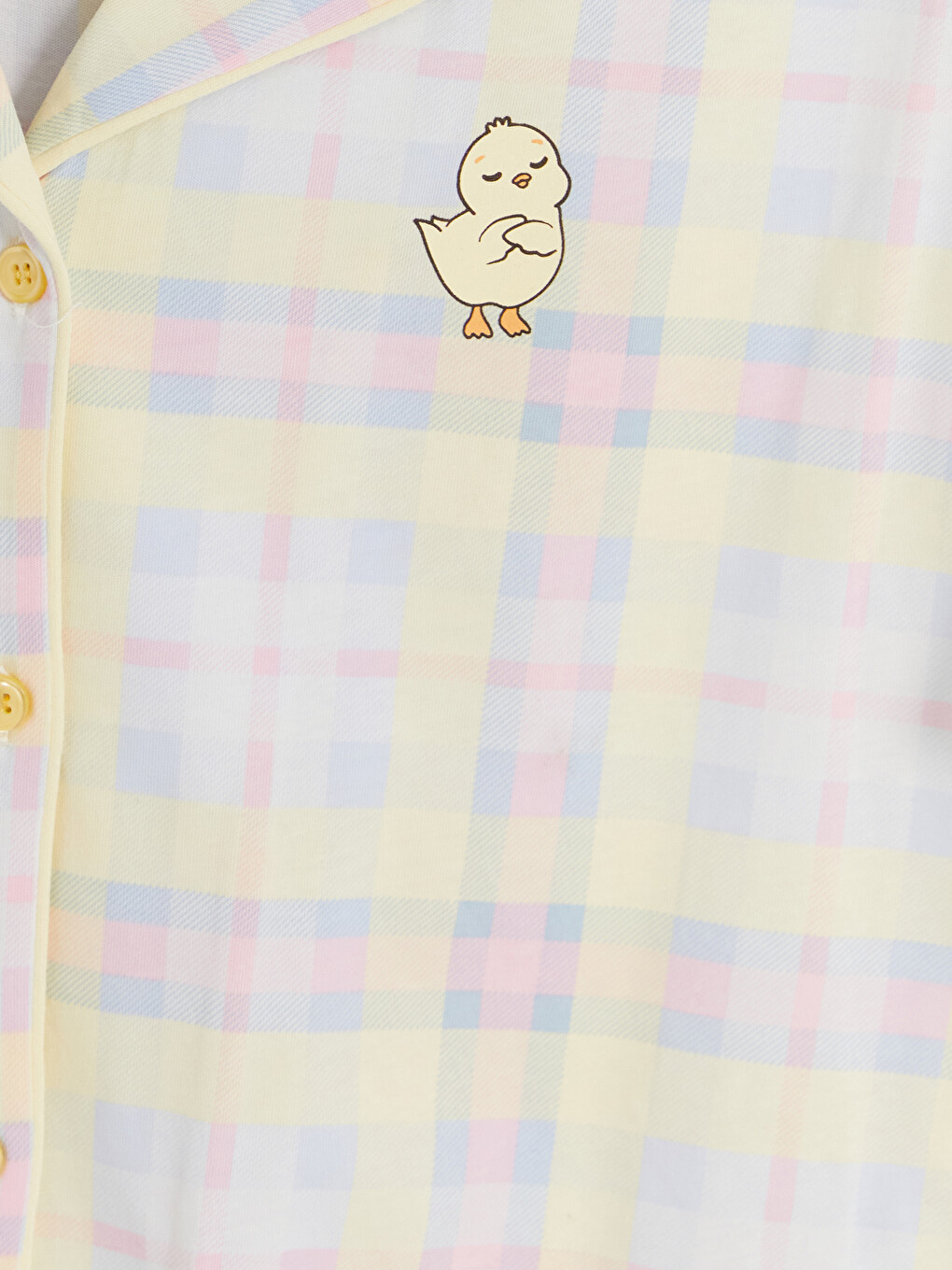 Shirt Collar Plaid Women's Pyjamas Set-2