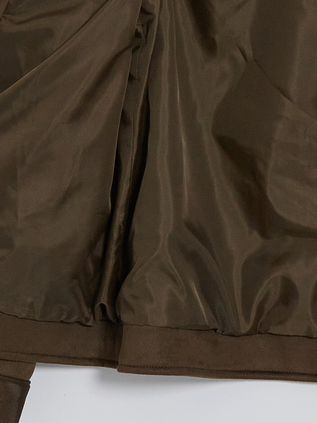 Haki Regular Fit Gömlek Yaka Erkek Süet Mont-8