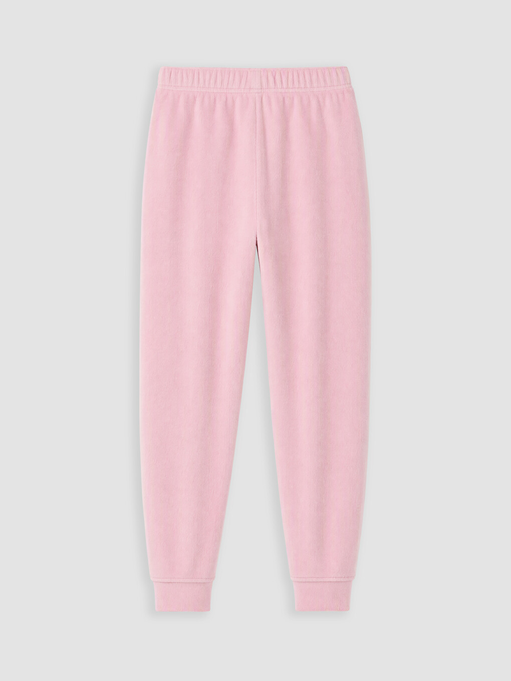 Pembe Desenli Kadife Kız Çocuk Pijama Takımı-6