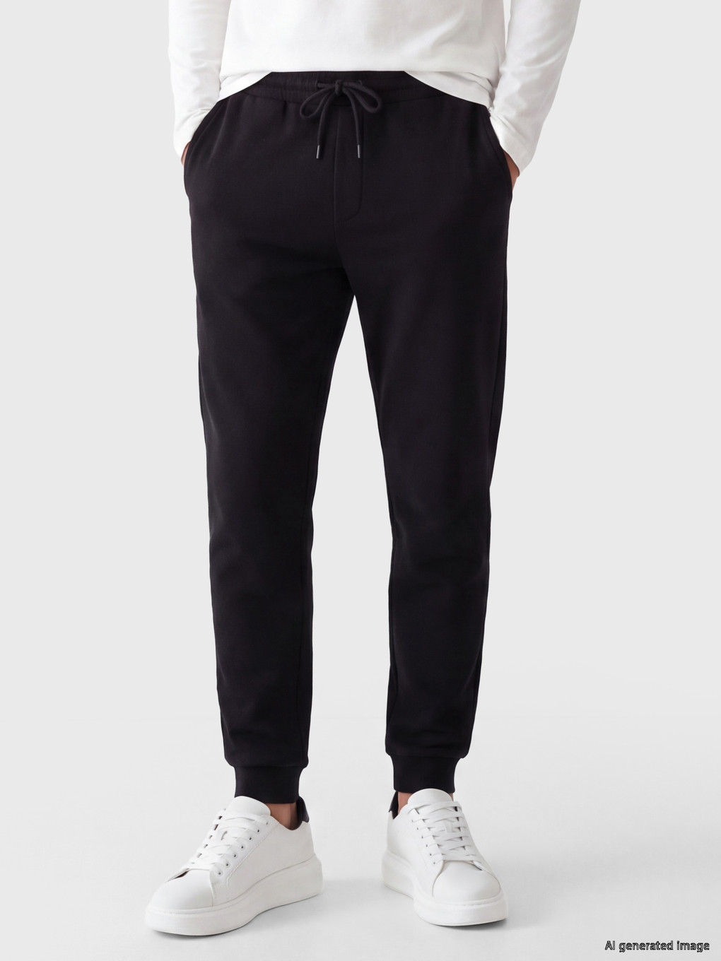 Siyah Regular Fit Erkek Jogger Eşofman Altı-1