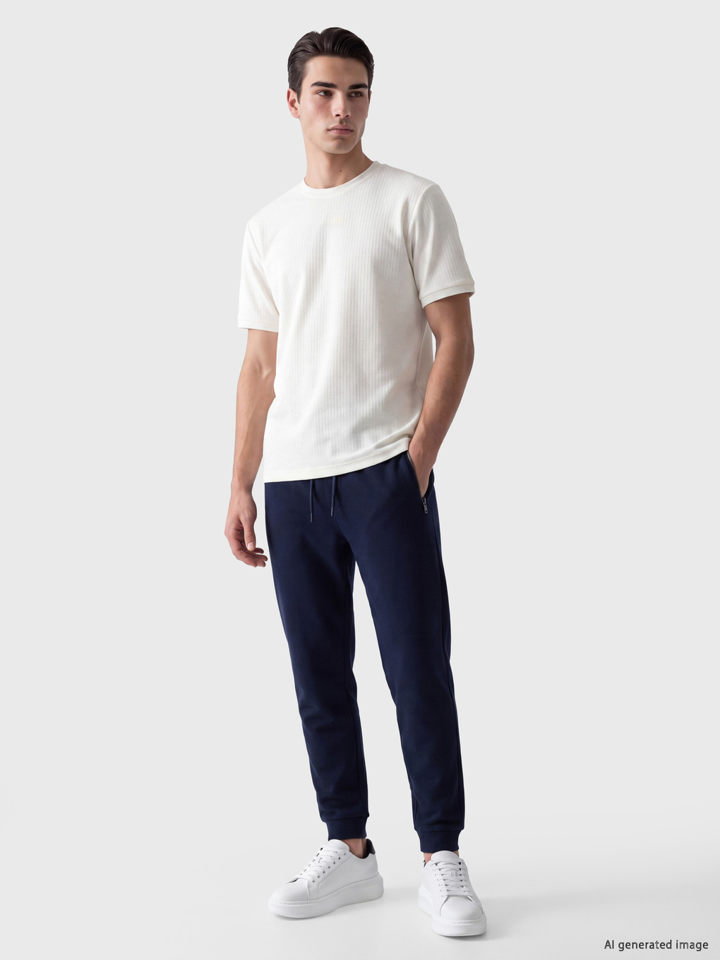 Man Navy Jogger Sweatpants