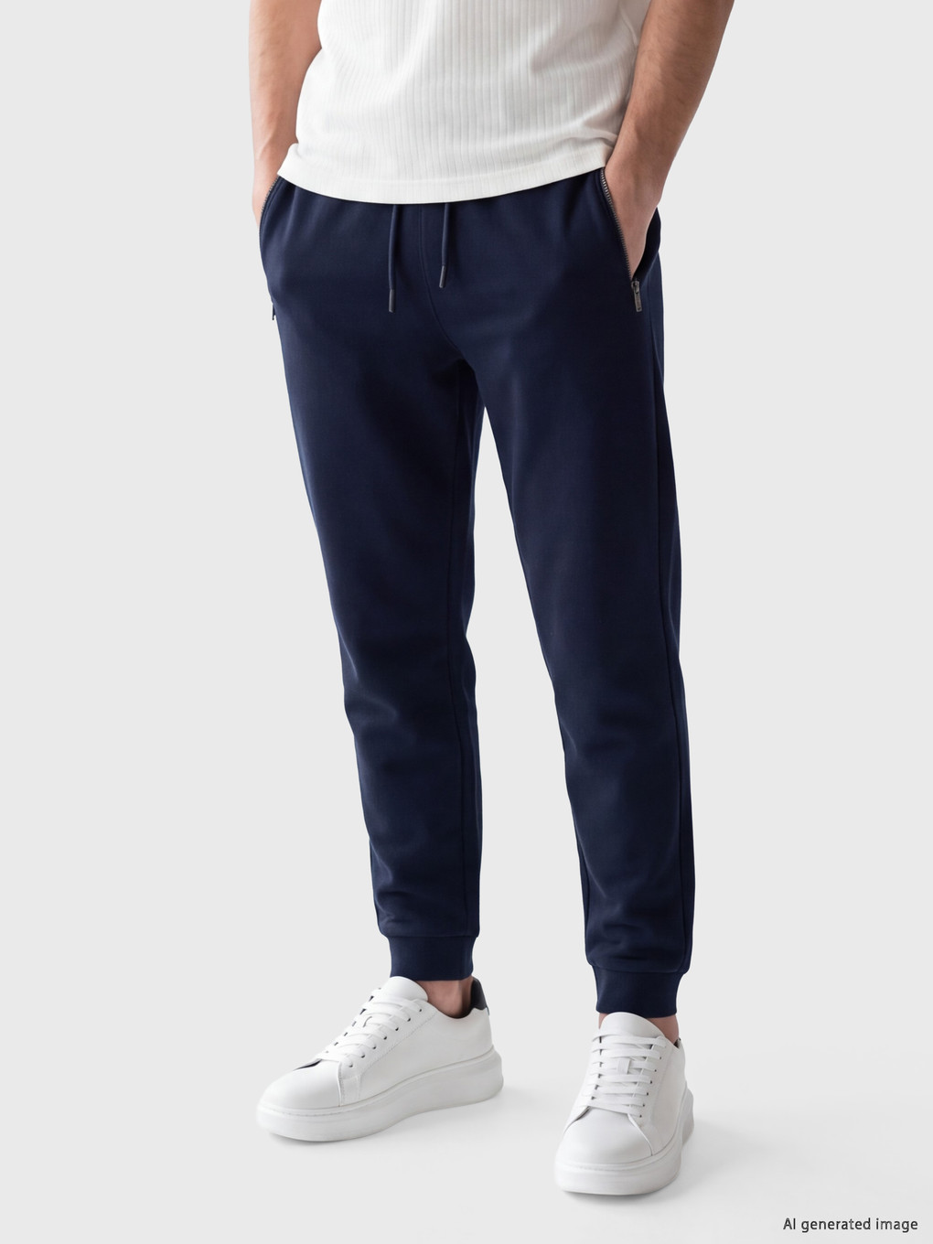 Man Navy Jogger Sweatpants-1