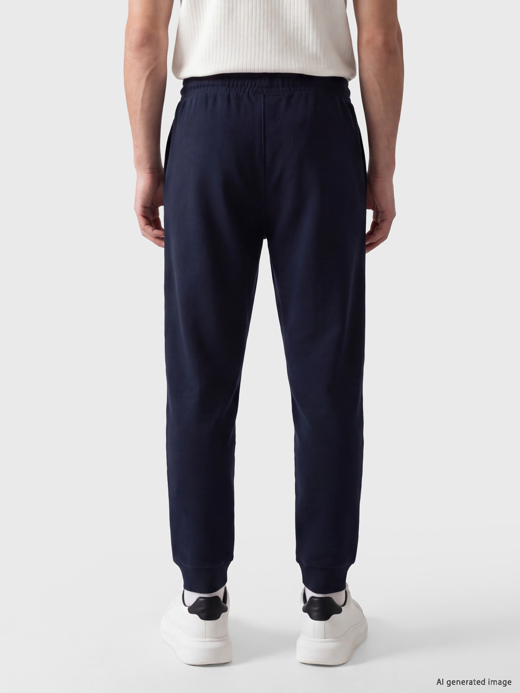 Man Navy Jogger Sweatpants-2