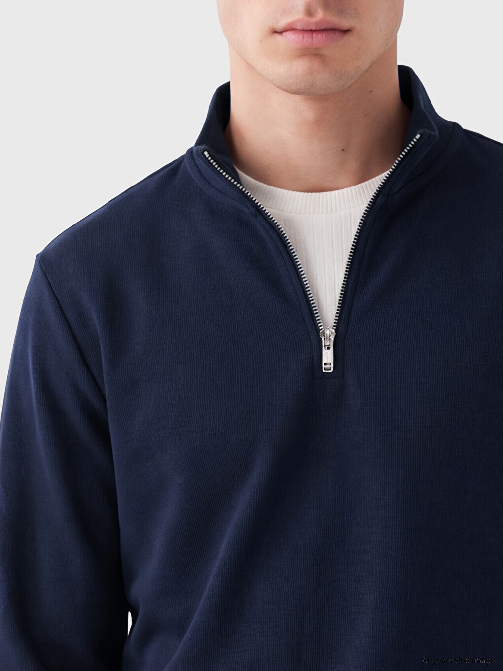 Mock Neck Men's Sweatshirt-2