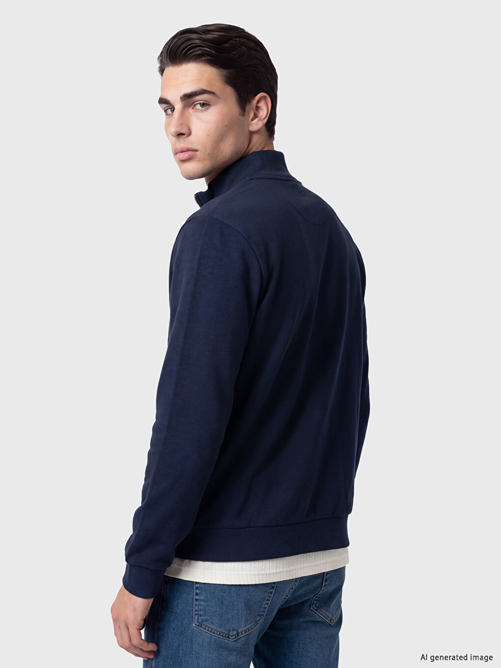 Mock Neck Men's Sweatshirt-3