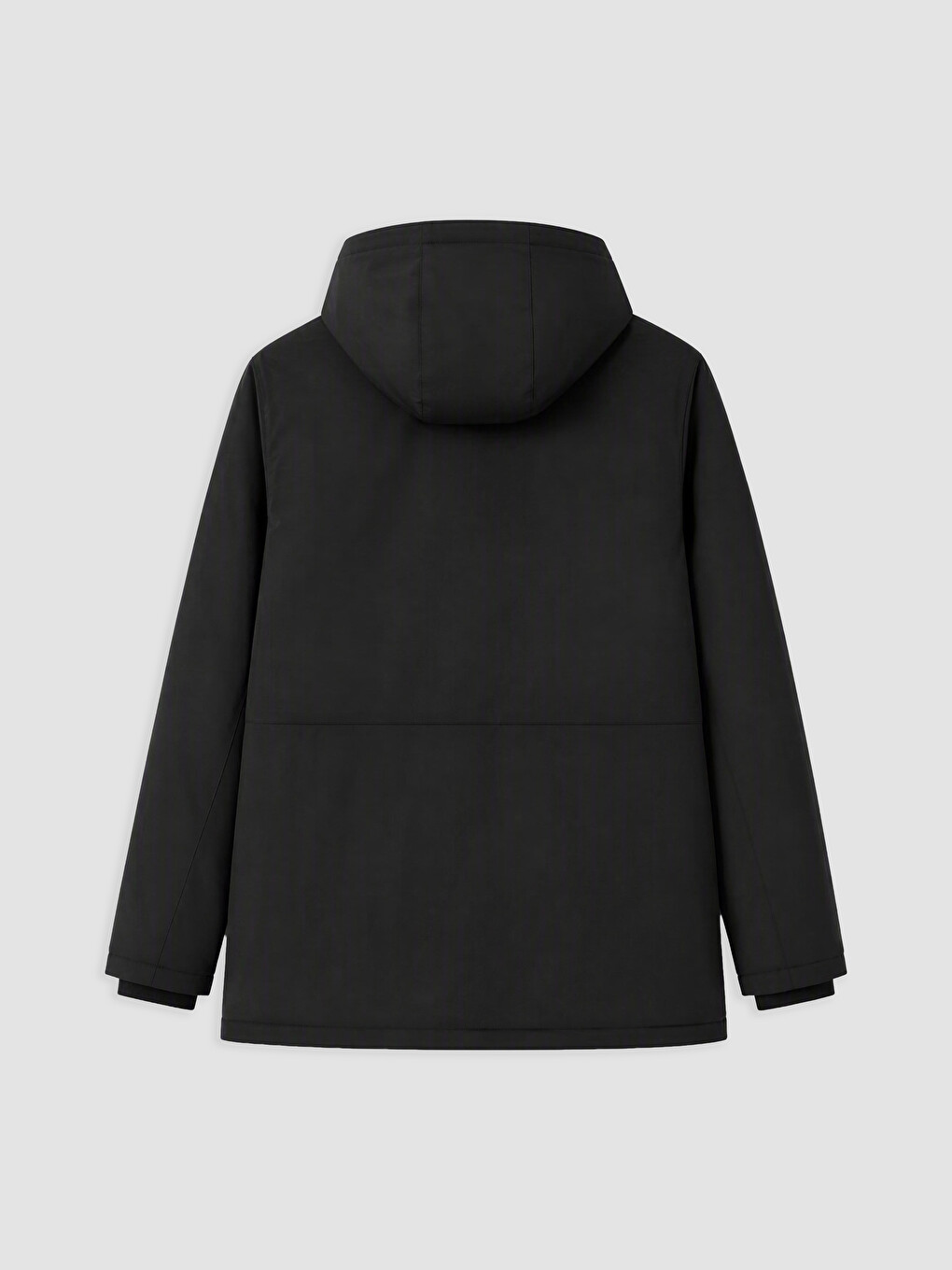Siyah Regular Fit Kapüşonlu Erkek Şişme Mont-1