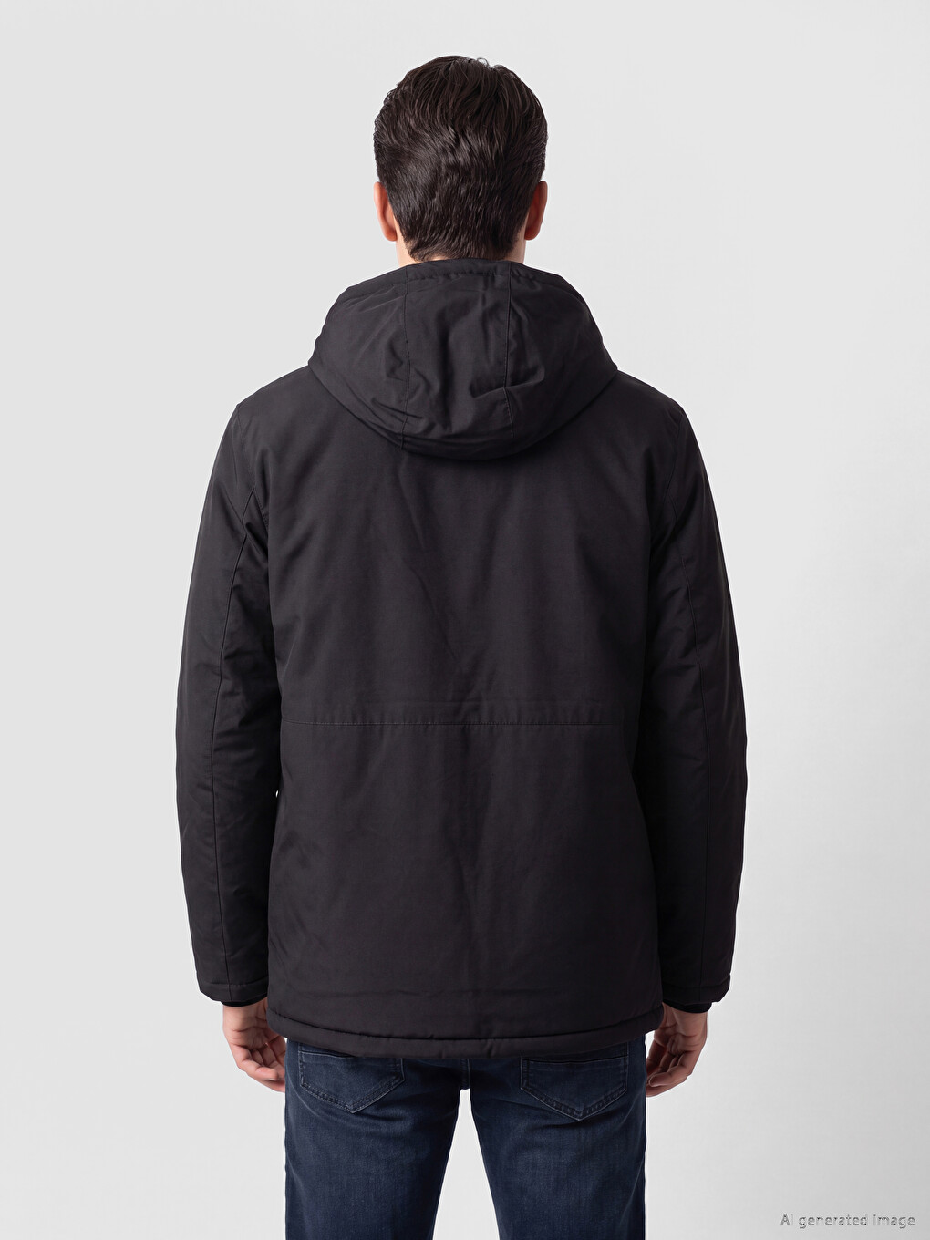 Regular Fit Hooded Men's Puffer Coat-2