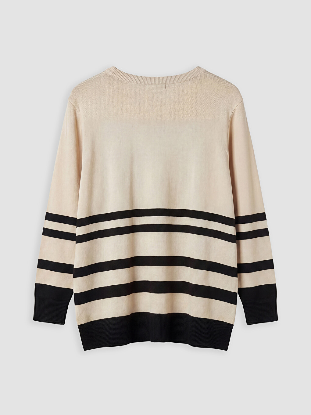 Crew Neck Striped Women's Knitwear Sweater-5