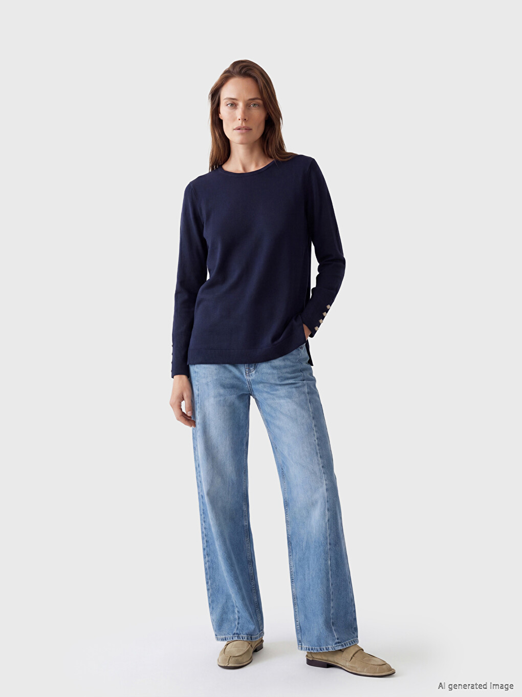 Woman Navy Sweater-1