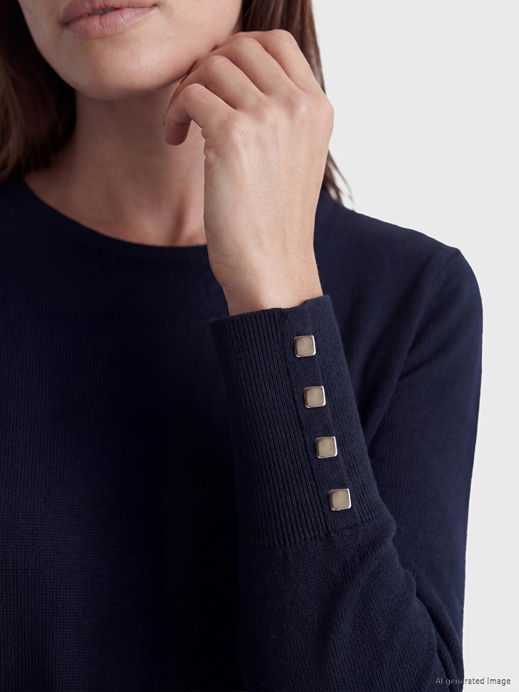 Woman Navy Sweater-2