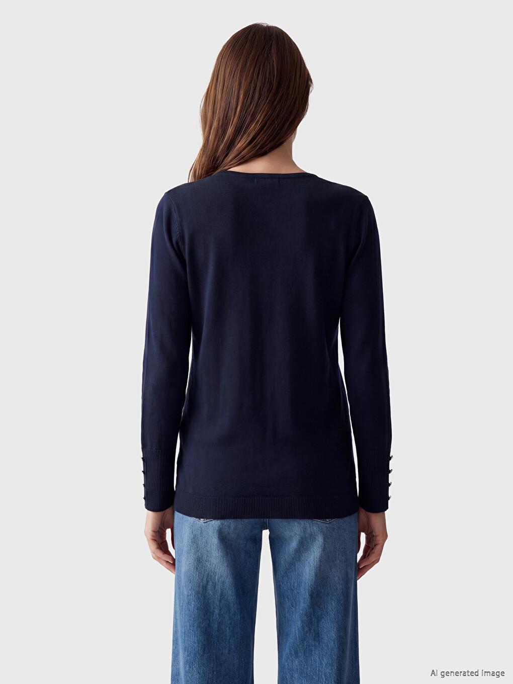 Woman Navy Sweater-3