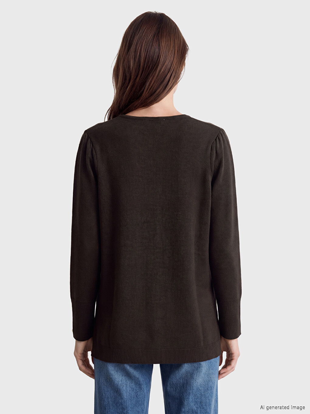 Crew Neck Women's Knitwear Sweater-3