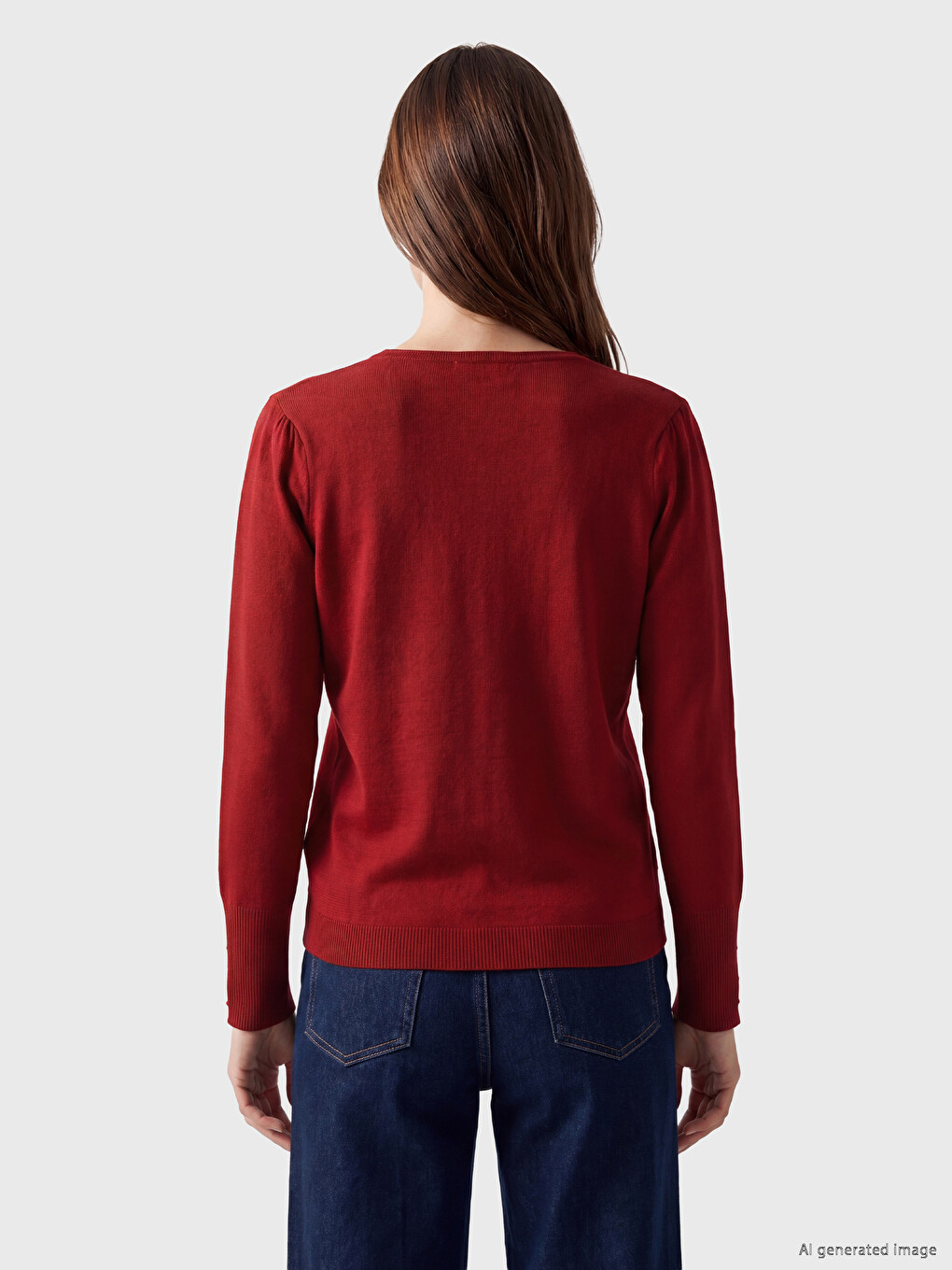 Crew Neck Women's Knitwear Sweater-3