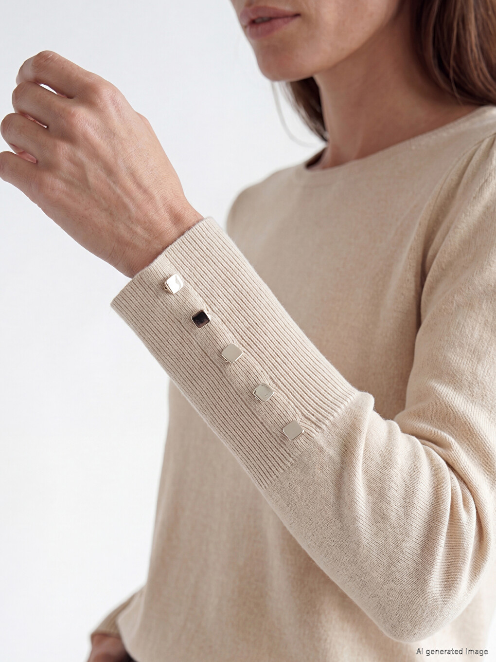 Pull-over En Maille Pour Femme À Col Rond-2