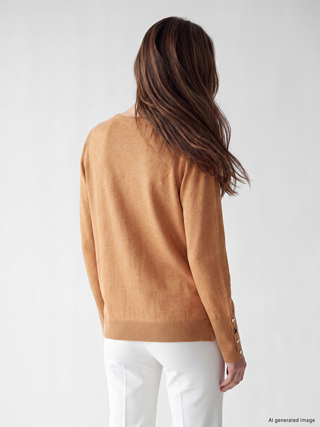 Button Detailed Women's Knitwear Sweater-2