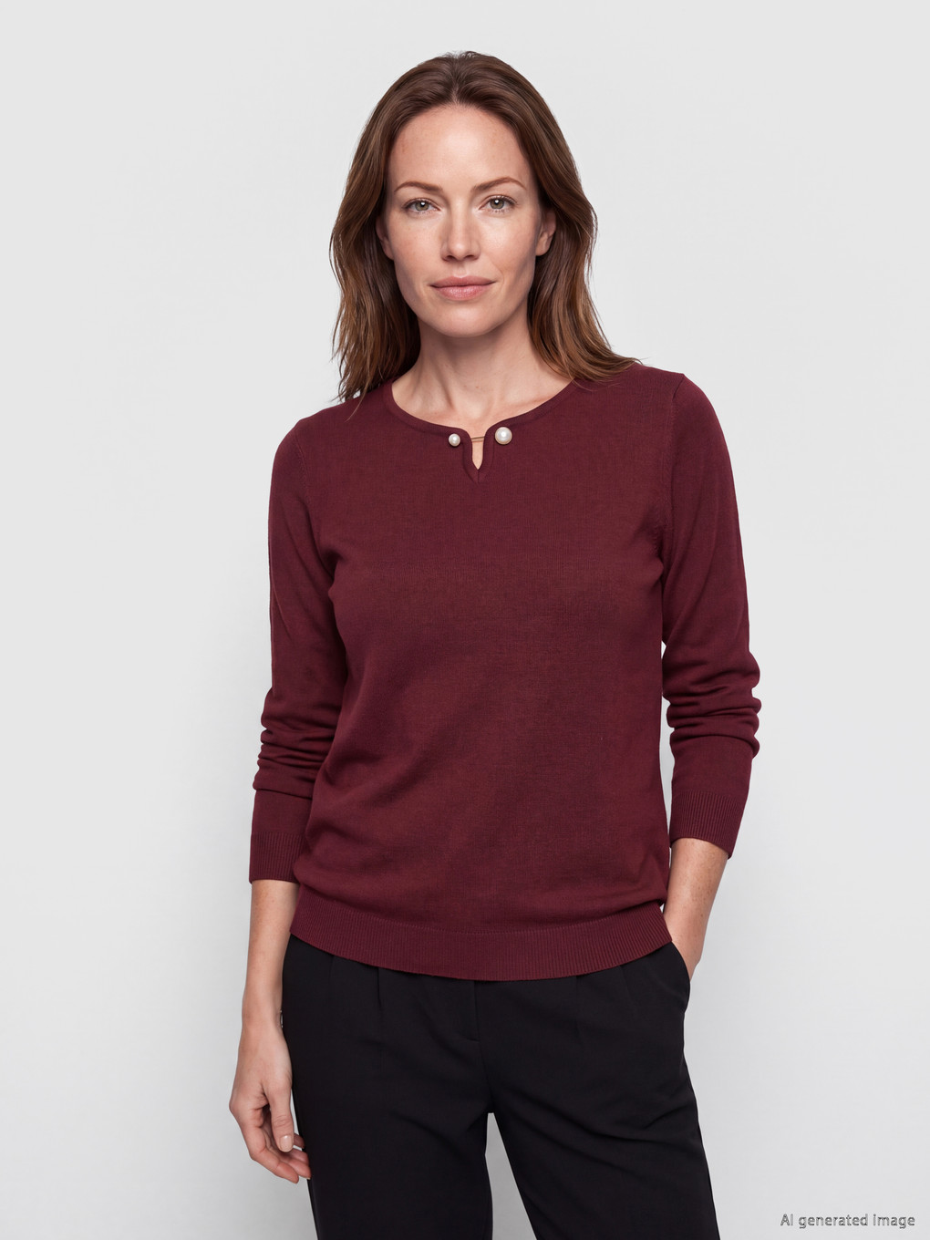 Woman Bordeaux Sweater