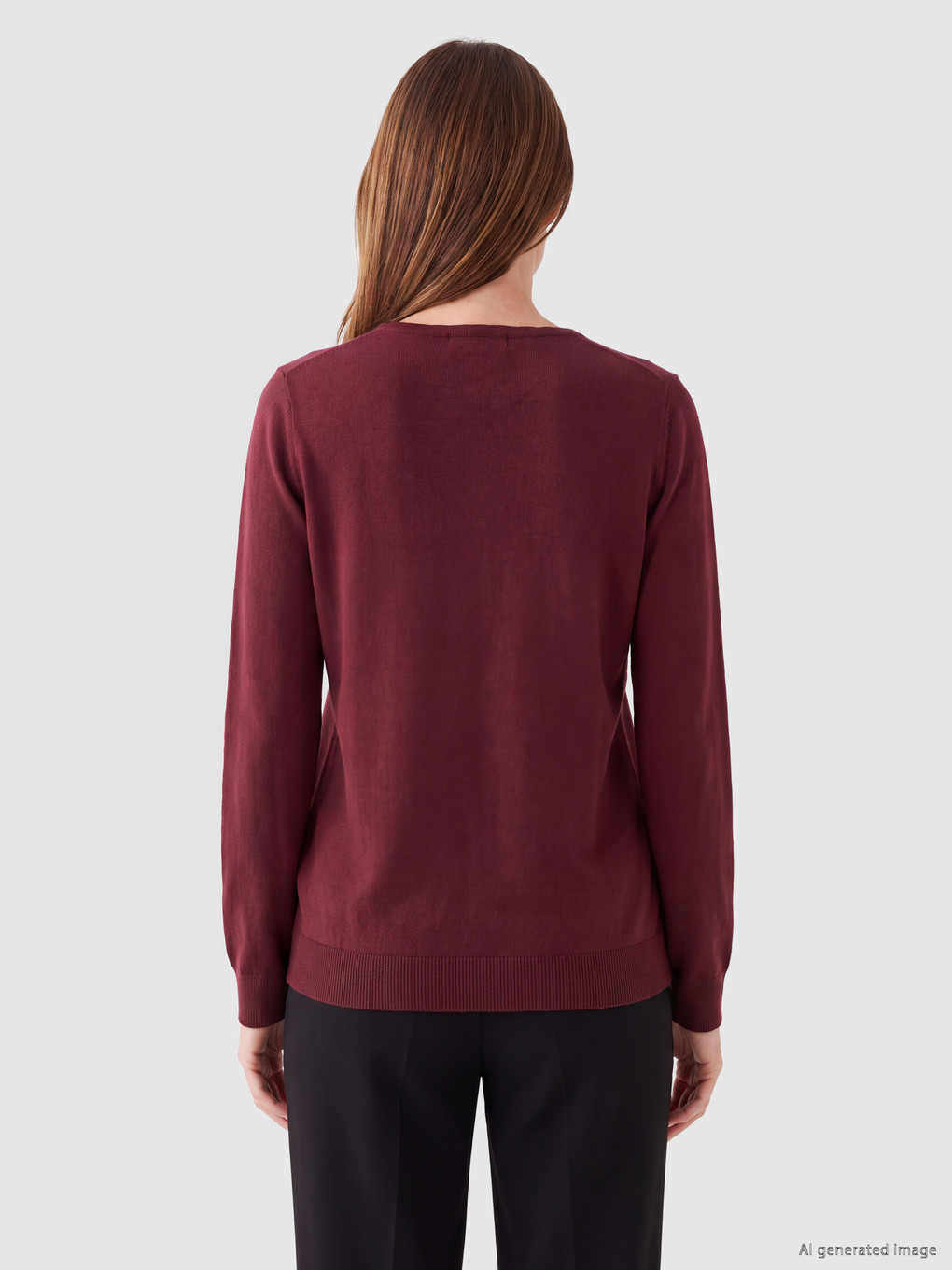 Woman Bordeaux Sweater-3