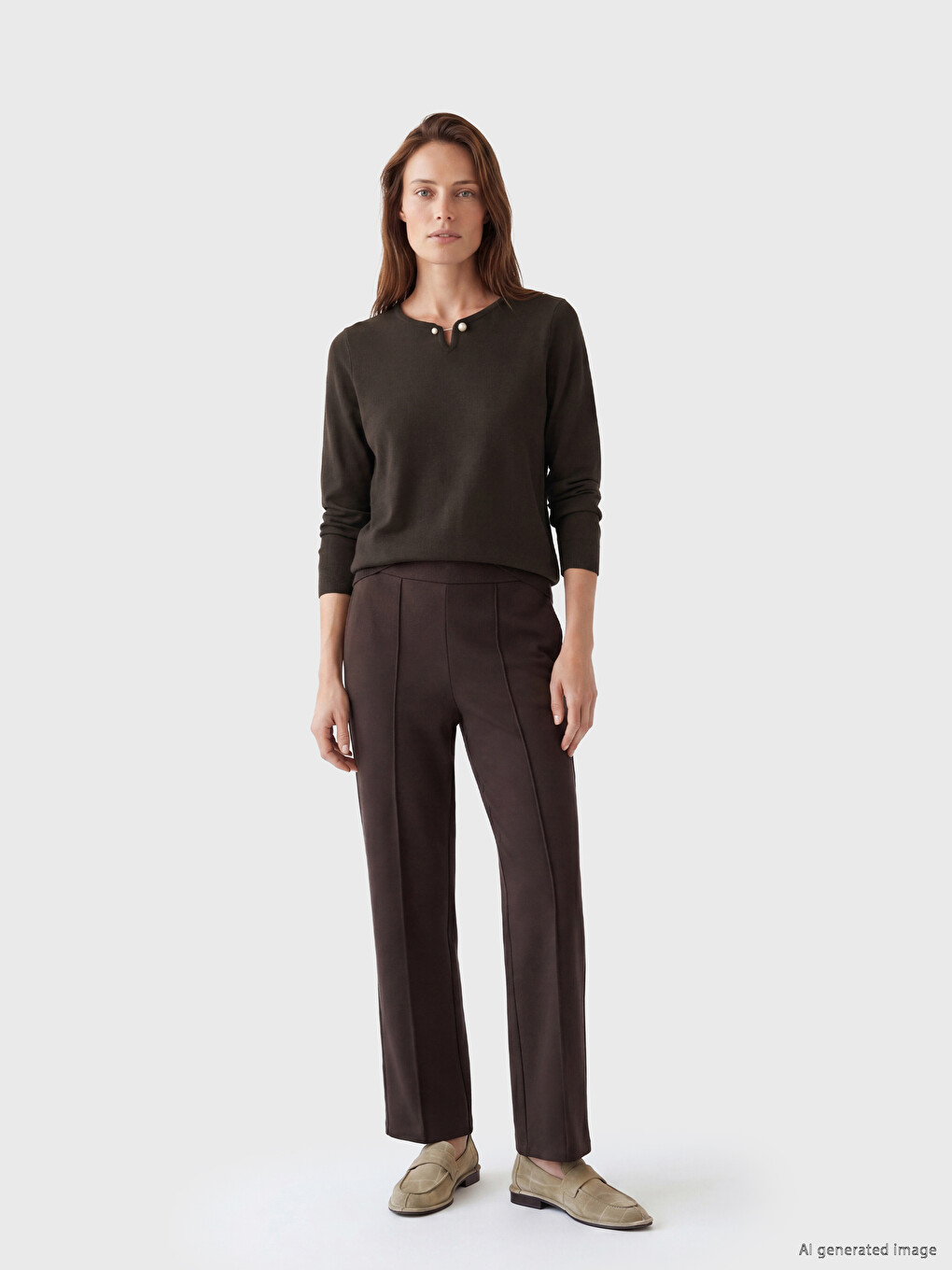 Woman Brown Sweater-1