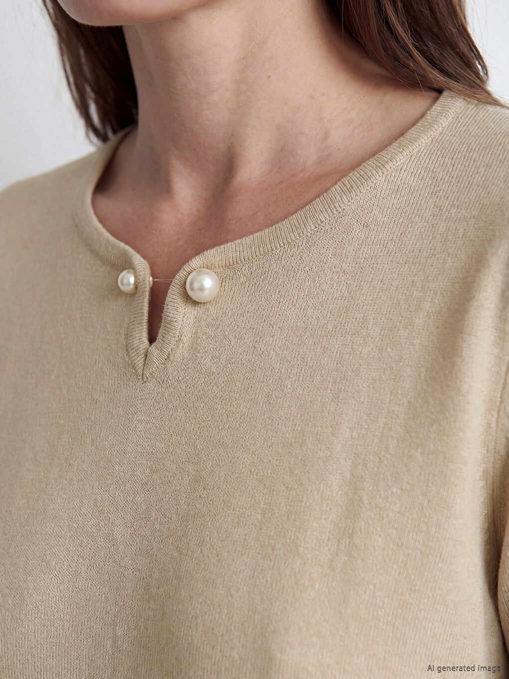 Pull-over Beige Femme-2