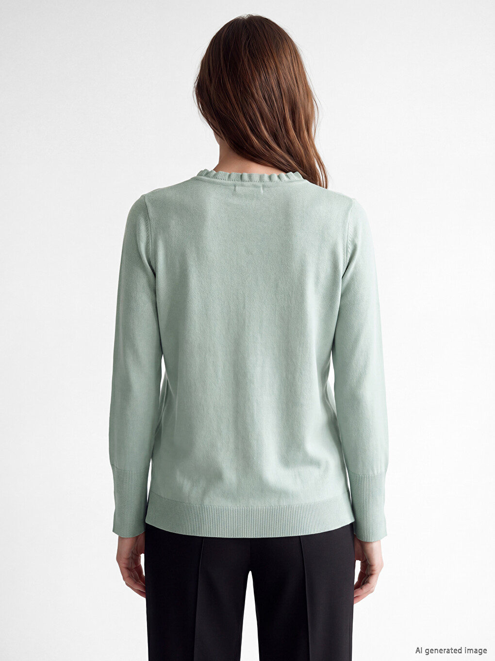 Crew Neck Women's Knitwear Sweater-3