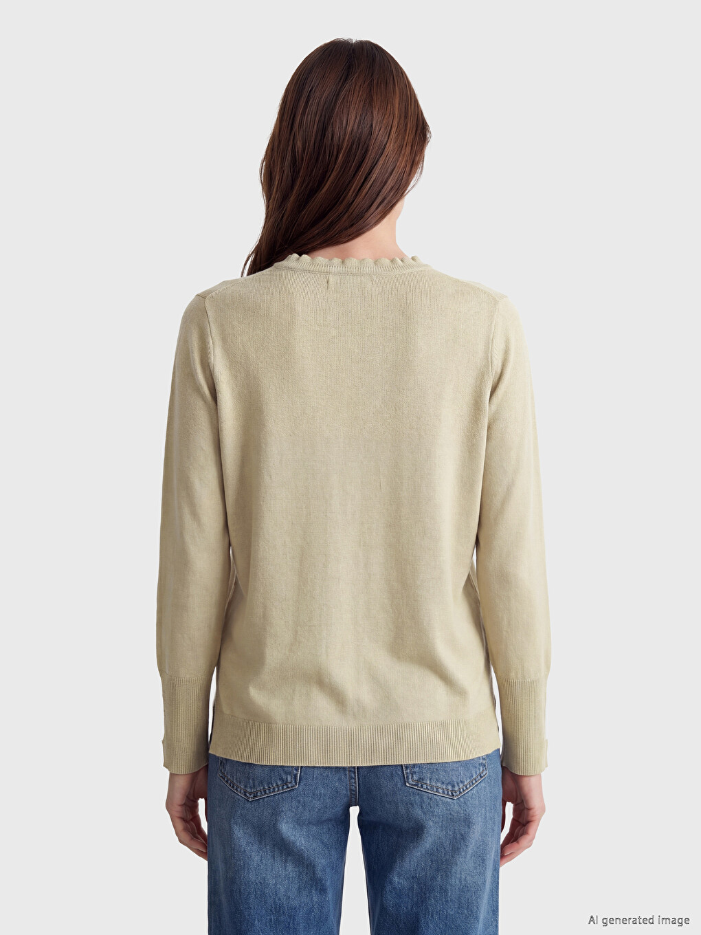 Crew Neck Women's Knitwear Sweater-2
