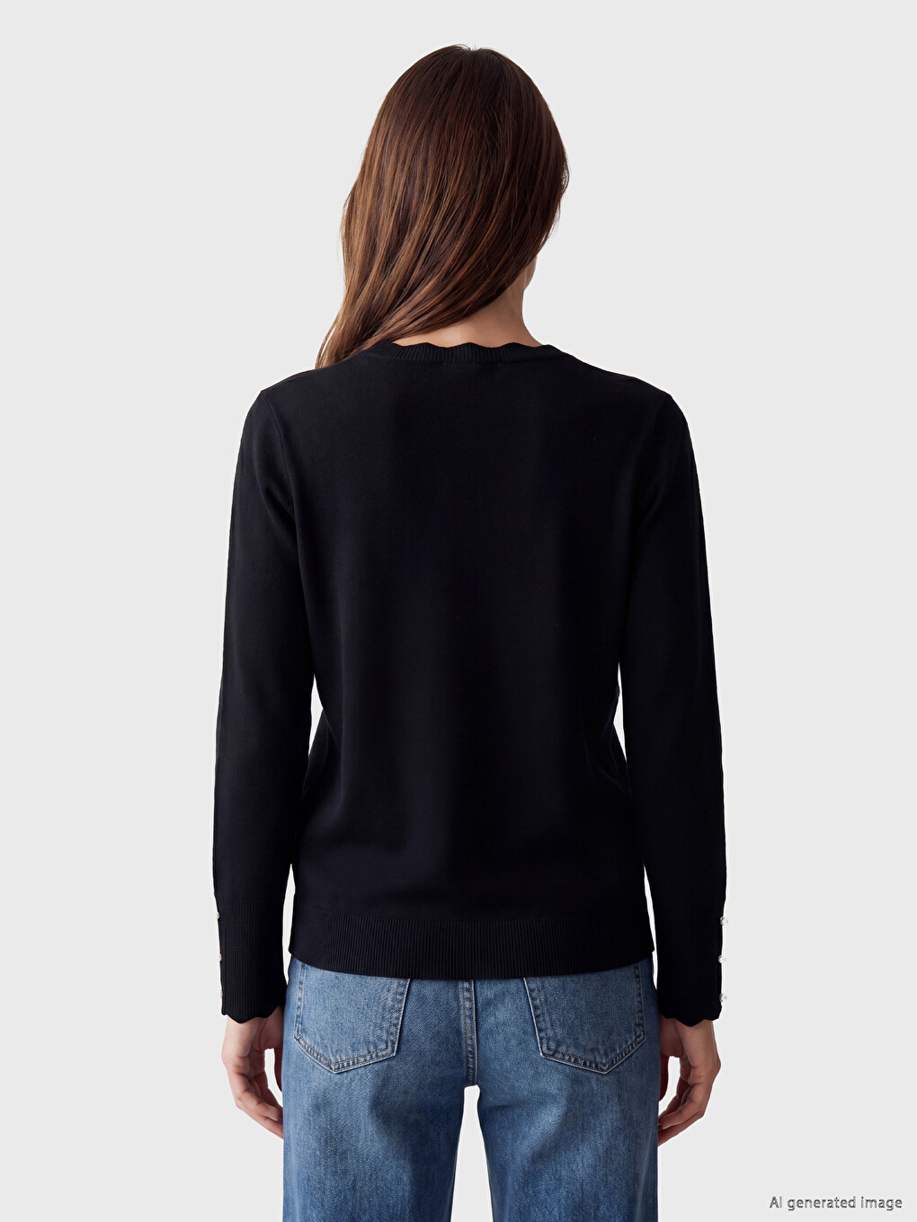 Crew Neck Women's Knitwear Sweater-3